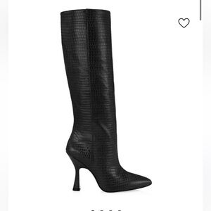 STUART WEITZMAN
Parton Crocodile-Embossed Leather Knee-High Boots